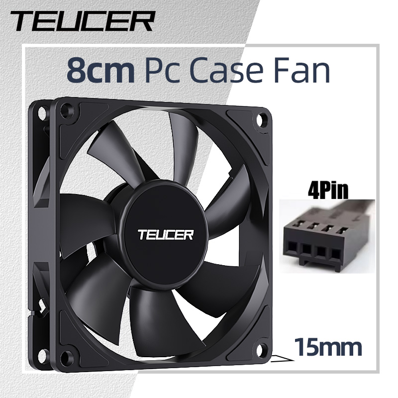 Gpu Cooler - Teucer UT-8015 8 cm Gehäuselüfter, schlank,